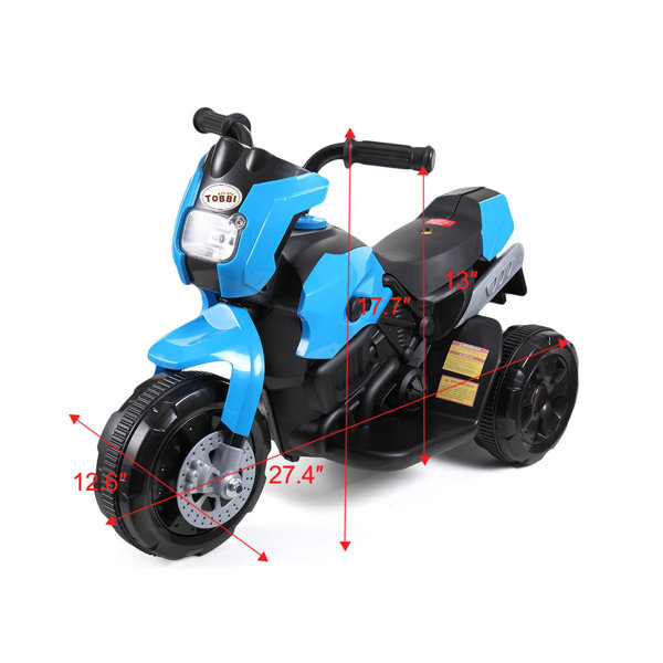 6V 3 Wheel Kids Ride on Battery Powered Motorcycle